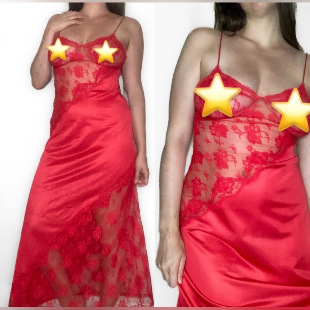Vintage Nwt Bob Mackie For Glydons Lace Slip Dress Old Hollywood Glam Lingerie M